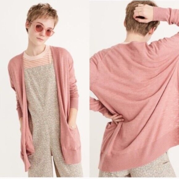 Madewell Sweaters - new madewell ryder pink cardigan women’s large fall casual sweater